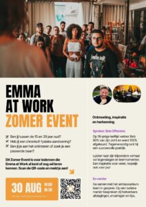 Flyer emma at work event 30 augustus 2024