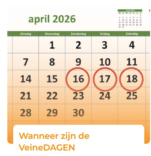 Veinedagen - 16, 17 en 18 april 2026